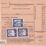 BRD - Kelheim-Land (Lobsing) Paketkarte n. Röslau 1964