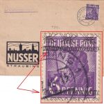 Bizone - 6 Pfg. Arbeiter/Band/stark verschoben ! Drucksachenbrief Straubing 1948