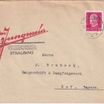 DR - Straubing 1929 illustr. Firmenbrief (Dachziegel Jungmeier) n. Hof