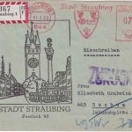 BRD - Straubing 1963 70 Pfg. AFS "Stadt..." Einschreibebrief n. Bochum - Retour