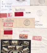 DR/DDR - Cottbus 5 Einschreibebriefe + 1 Ansichtskarte ex 1909/1993