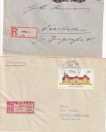 DR/DDR - Guben 2 Einschreibebriefe 1923/1968