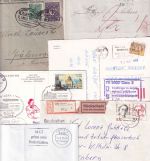 DR/DDR/BRD - Gera 8 Belege (Vorphila, Paketkarte, Bahnpost etc.) ex 1842/1993
