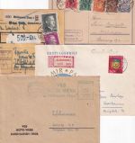 DR/DDR - Mühlhausen (Thür) 4 Belege (Wertpaketkarte etc.) ex 1923/1970