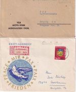 DR/DDR - Mühlhausen (Thür) 4 Belege (Wertpaketkarte etc.) ex 1923/1970