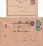 DR/DDR/BRD - Nordhausen 6 Belege + 3 Ansichtskarten ex 1873/1994