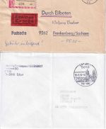 DR/All.Bes./DDR/BRD - Erfurt 10 Belege + 1 Notgeldschein ex 1910/1992