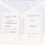 BRD - Cottbus 16.2.96 ABAS-Einschreibebrief n. Berlin + Aufg.schein/Quittung