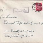 DR - Gleina ü. Freiburg (Unstrut) Brief n. Frankfurt a/M 1936