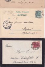 DR/DDR - Güstrow 5 Belege (4 Karten/1 Brief) ex 1889/1978