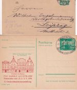 DR/DDR - Güstrow 5 Belege (4 Karten/1 Brief) ex 1889/1978