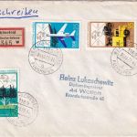 DDR - Schönefeld ü. Berlin-Grünau Poststelle I R-Zettel Einschreibebrief 1977