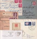 DR/DDR/BRD - Glauchau 5 Belege (Paketkarte, Einschreiben etc.) ex 1888/1994