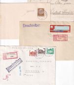 DR/DDR/VGO - Marienberg 4 Belege (Landpost, Einschreibebriefe) ex 1938/1990