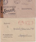 NDP/DR/DDR/BRD - Chemnitz 20 Belege (Einschreiben, Zensur, etc.) ex 1869/2001