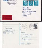 NDP/DR/DDR/BRD - Chemnitz 20 Belege (Einschreiben, Zensur, etc.) ex 1869/2001
