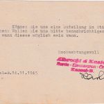 All.Bes. - Kassel-Bettenhausen 15.11.45 apt. Postalia-Freistempel 6 Pfg. Karte