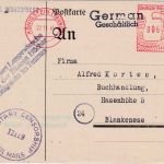 All.Bes. - Königstein (Taunus) 22.11.45 apt. Postalia-Freistempel 6 Pfg. Karte