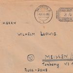 All.Bes. - Bayreuth 2 9.8.46 24 Pfg. Postfreistempel Brief n. Meissen