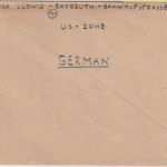All.Bes. - Bayreuth 2 9.8.46 24 Pfg. Postfreistempel Brief n. Meissen