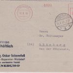 All.Bes. - Lüneburg 11.8.45 apt. 6 Pfg Absenderfreistempel Ortskarte/Sondertarif