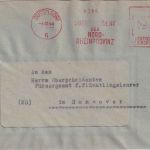 All.Bes. - Düsseldorf 5 5.10.45 24 Pfg AFS "Nord-Rheinprovinz" Brief n. Hannover
