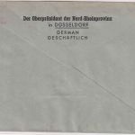 All.Bes. - Düsseldorf 5 5.10.45 24 Pfg AFS "Nord-Rheinprovinz" Brief n. Hannover