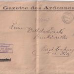 Et. West - Gr. Hauptquartier West 29.11.16 Feldpostbrief "Gazette des Ardennes"