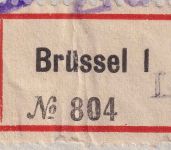 LP Belgien - 40 C./30 Pfg. Germania Einschreibebrief Brüssel 1.2.17 + Retour !