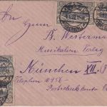 Oberschlesien - 4x50 Pfg. Hüttenwerke Brief Königshütte - München 9.1.22