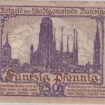 Danzig - 50 Pfg. Notgeldschein Stadtgemeinde Danzig 15. April 1919