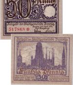 Danzig - 50 Pfg. Notgeldschein Stadtgemeinde Danzig 15. April 1919