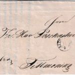 Bayern - Altötting11/2 Fingerhut-K1 Francobrief (Würzburg !) n. Tittmoning 1837