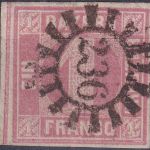 Bayern - 1 Kr. Quadrat rosa voll- bis breitrandig gMR 236 Neustadt a/H.