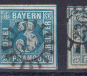 Bayern - 3x3 Kr. Quadrat blau versch. Farbtöne/Platten gMR 236 Neustadt a/H.