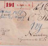 Preussen/Bayern - Halle 1865 Paketbegleitbrief n. Nürnberg