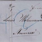Thurn&Taxis - Dietz 13/3 1857 Fingerhut-K1 Portobrief n. Rennerod - mit Inhalt
