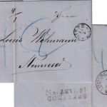 Thurn&Taxis - Dietz 13/3 1857 Fingerhut-K1 Portobrief n. Rennerod - mit Inhalt