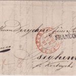 Thurn&Taxis/Belgien - Frankfurt 18. MAI 1845 roter K2 + L1 Franco Brief m Inhalt