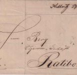 NDP - Kattowitz 27/8 hds. Ortsangabe u. Federzugentwertung Brief n. Ratibor 1869