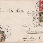 Bayern - 2x5+10 Pfg. Wappen Brief n. ENGLAND K1 Erlangen 1 22.3.97 - London