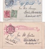 Niederlande - 2 Kartenbriefe 1904 Amsterdam - Berlin Weiterleitung Jena
