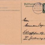 DR - 6 Pfg. Hindenburg Ganzsache/Antwortteil Kreuth - Ludwigshafen 1939