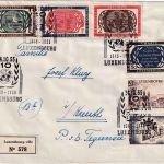 Luxemburg - 10 Jahre UNO ua. Einschreibebrief/FDC ESST Luxembourg Ville 24.10.55