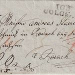 Preussen/Dep. la Roer - 103 Cologne L2 Portobrief n. Rodach b. Coburg ca. 1800