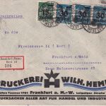 DR-Infla - 3x30+15 Tsd. Überdruck Ortseinschreibebrief Frankfurt a/M 8.9.23