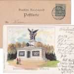 DR - Wörth (Sauer) farb. Ansichtskarte Bayer. Landesdenkmal gelaufen 1900