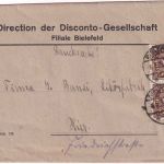 DR-Infla - 2x30 M. Posthorn Orts-Drucksachenstreifband bis 25g Bielefeld 6.7.23