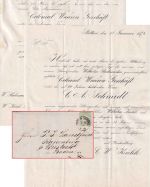 DR - 1/3 Gr. gr. Schild Drucksache Stettin Bahnhof - Rauenberg b. Wiesloch 1872