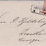 DR - 2 1/2 Gr. gr. Schild Prachtbrief n. NORWEGEN Dresden VI - Drontheim 14.1.73